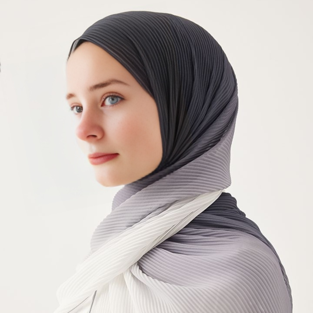 Alpha Stripes Cotton Dual Shade Hijab