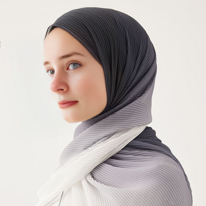 Alpha Stripes Cotton Dual Shade Hijab